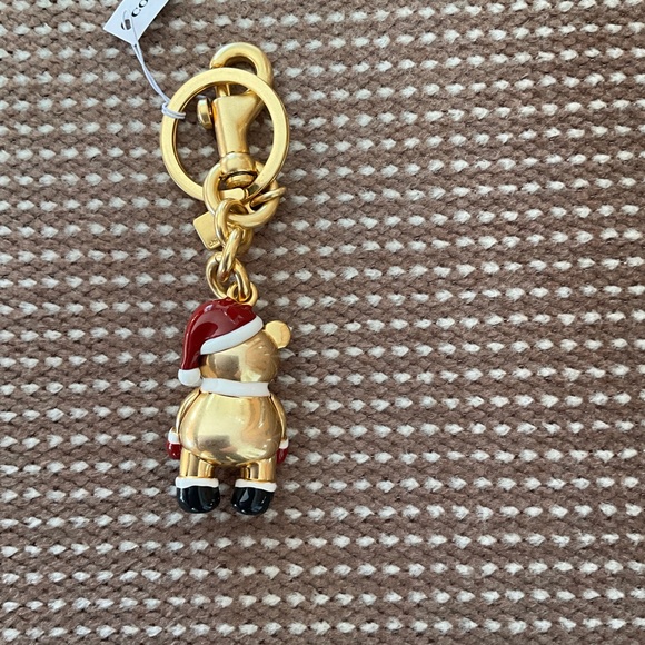 NWT Coach Santa Bear Bag Charm/Key Chain - Style No. C7099 - Picture 3 of 4